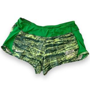 Nike Oregon State Ducks Running Lined Athletic Shorts Lined Elastic Waist
